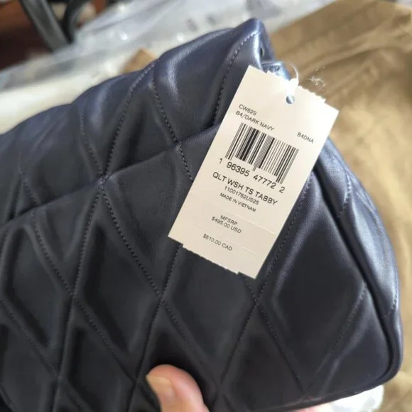 COACH Times Square Tabby 20 Navy Leather With Quilting - Picture 8 of 10